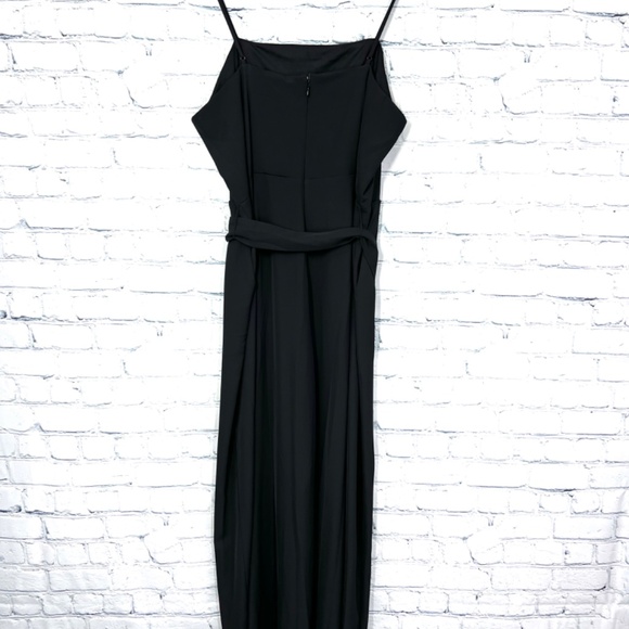 NWT🤩 |•NINE WEST•| Black Jumpsuit Belted Wide Leg - Picture 3 of 15
